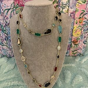 Kendra Scott Joann Station Necklace 34” Multicolor - Limited Edition Piece